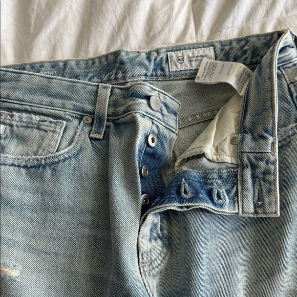 AG Jeans - Distressed Light Blue Jeans - Picture 2 of 4